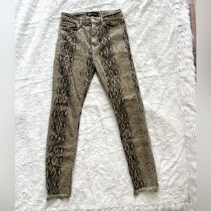 Zara Snakeskin Jeans US 4
